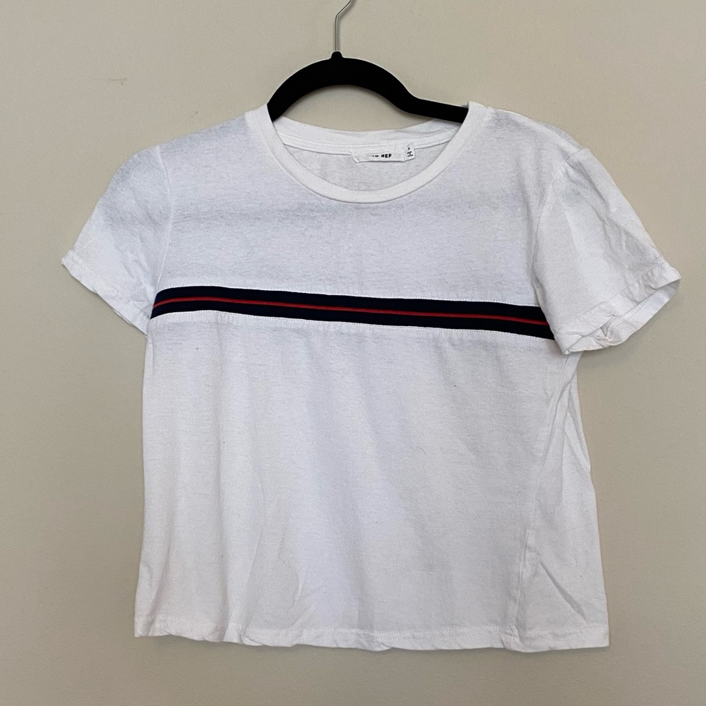 Cropped White tee